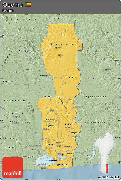 Savanna Style Map of Oueme