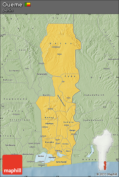 Savanna Style Map of Oueme