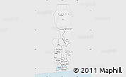 Silver Style Map of Oueme, single color outside