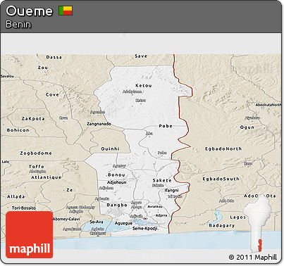 Classic Style Panoramic Map of Oueme