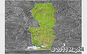 Satellite Panoramic Map of Oueme, desaturated