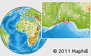 Physical Location Map of Sakete, highlighted parent region