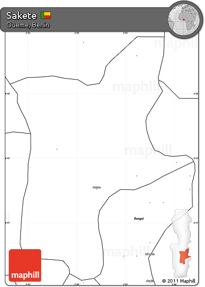Blank Simple Map of Sakete