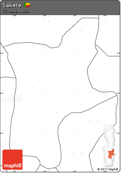 Blank Simple Map of Sakete, no labels