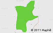 Political Simple Map of Sakete, single color outside, borders and labels