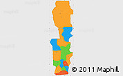 Political Simple Map of Oueme, cropped outside