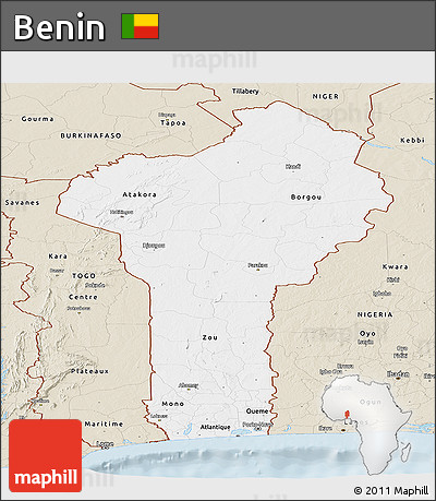Classic Style Panoramic Map of Benin