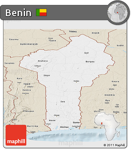 Classic Style Panoramic Map of Benin