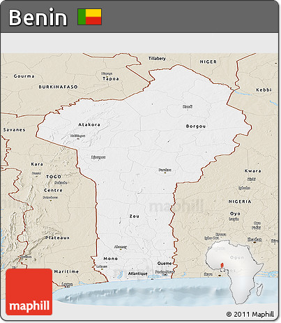 Classic Style Panoramic Map of Benin