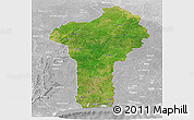 Satellite Panoramic Map of Benin, lighten, desaturated