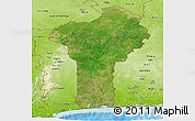 Satellite Panoramic Map of Benin, physical outside