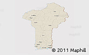 Shaded Relief Panoramic Map of Benin, cropped outside