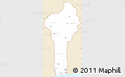 Classic Style Simple Map of Benin, single color outside