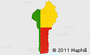 Flag Simple Map of Benin, single color outside