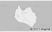 Gray 3D Map of Dassa, single color outside
