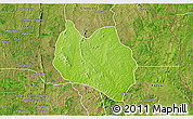 Physical 3D Map of Dassa, satellite outside