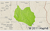 Physical 3D Map of Dassa, shaded relief outside