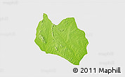 Physical 3D Map of Dassa, single color outside