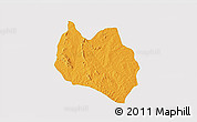 Political 3D Map of Dassa, single color outside