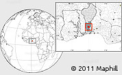 Blank Location Map of Dassa, highlighted country, highlighted parent region