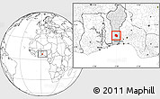 Blank Location Map of Dassa, highlighted country