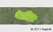 Physical Panoramic Map of Dassa, darken, semi-desaturated