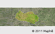 Satellite Panoramic Map of Dassa, semi-desaturated