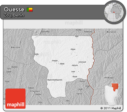 Gray 3D Map of Ouesse