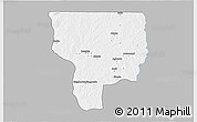 Gray 3D Map of Ouesse, single color outside