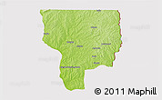 Physical 3D Map of Ouesse, cropped outside