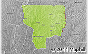 Physical 3D Map of Ouesse, desaturated