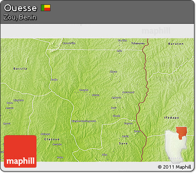 Physical 3D Map of Ouesse