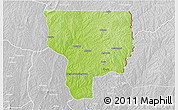 Physical 3D Map of Ouesse, lighten, desaturated