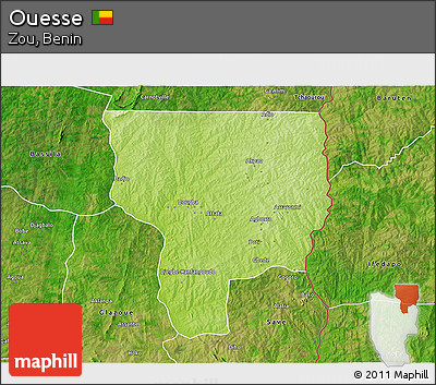 Physical 3D Map of Ouesse, satellite outside