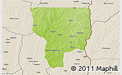 Physical 3D Map of Ouesse, shaded relief outside