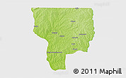 Physical 3D Map of Ouesse, single color outside