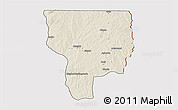 Shaded Relief 3D Map of Ouesse, cropped outside