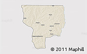 Shaded Relief 3D Map of Ouesse, single color outside