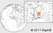 Blank Location Map of Ouesse, highlighted parent region, within the entire country