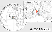Blank Location Map of Ouesse, highlighted parent region
