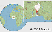 Savanna Style Location Map of Ouesse, highlighted country, highlighted parent region