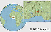 Savanna Style Location Map of Ouesse