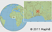 Savanna Style Location Map of Ouesse