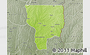 Physical Map of Ouesse, semi-desaturated