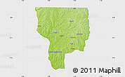 Physical Map of Ouesse, single color outside