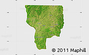 Satellite Map of Ouesse, single color outside
