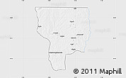 Silver Style Map of Ouesse, single color outside