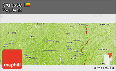 Physical Panoramic Map of Ouesse