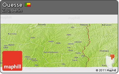 Physical Panoramic Map of Ouesse