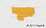 Political Panoramic Map of Ouesse, single color outside